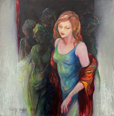 Gülay Yüksel imzalı tablo — Yağlı Boya, 40×40 cm, 25.000 TL müzayede satışı