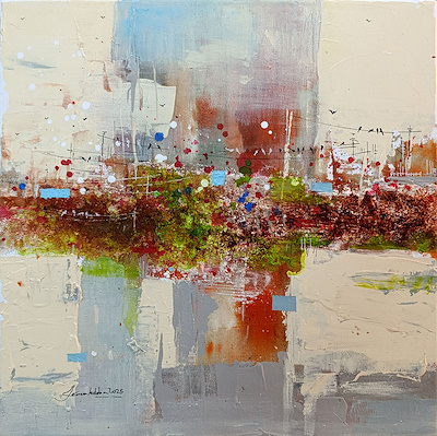 Jamaleddin Toomajnia imzalı tablo — Karışık Teknik, 40×40 cm, 18.000 TL müzayede satışı