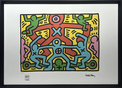 Keıth Herrıng imzalı tablo — Baskı, 50×70 cm, 1.000 TL müzayede satışı