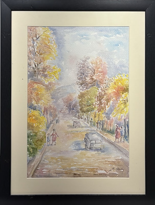 Mustafa Çerçi imzalı tablo — Sulu Boya, 50×35 cm, 2.500 TL müzayede satışı