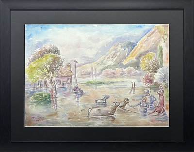 Mustafa Çerçi imzalı tablo — Sulu Boya, 35×50 cm, 2.000 TL müzayede satışı