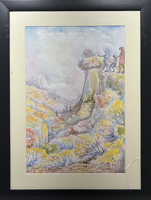 Mustafa Çerçi imzalı tablo — Sulu Boya, 50×35 cm, 1.900 TL müzayede satışı