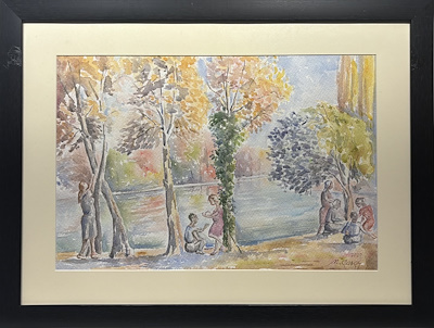 Mustafa Çerçi imzalı tablo — Sulu Boya, 35×50 cm, 1.800 TL müzayede satışı