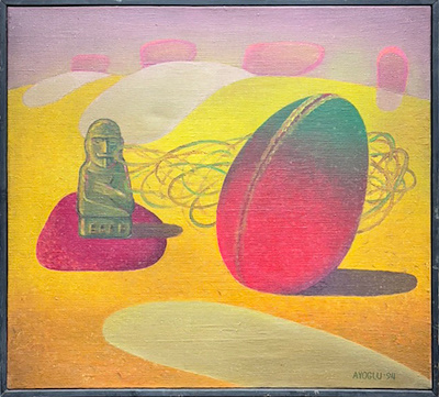 Ayoğlu imzalı tablo — Yağlı Boya, 50×56 cm, 4.500 TL müzayede satışı