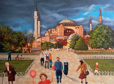 Sema Peyman imzalı tablo — Yağlı Boya, 60×80 cm, 30.000 TL müzayede satışı