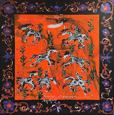 Seyit Davut imzalı tablo — Karışık Teknik, 120×120 cm, 18.000 TL müzayede satışı