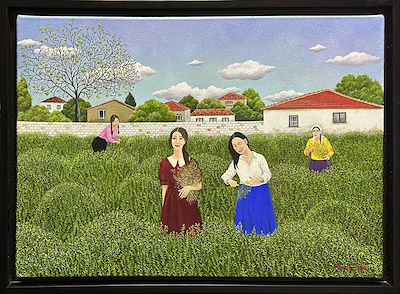 Berrak İşcan imzalı tablo — Yağlı Boya, 70×50 cm, 10.000 TL müzayede satışı