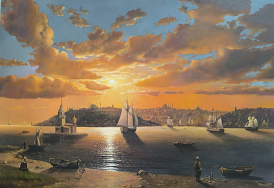 Recep Kaplan imzalı tablo — Yağlı Boya, 75×100 cm, 25.000 TL müzayede satışı