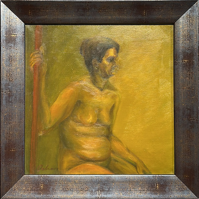Orhan imzalı tablo — Yağlı Boya, 35×35 cm, 17.000 TL müzayede satışı