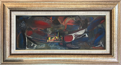 Hasan Kavruk imzalı tablo — Yağlı Boya, 25×65 cm, 31.000 TL müzayede satışı