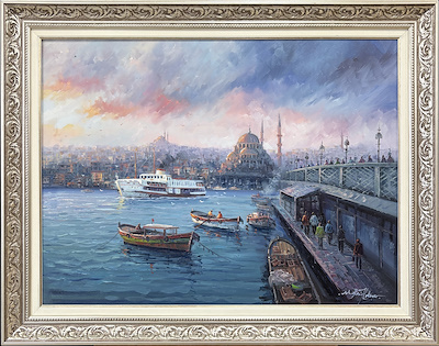 Mehmet Razi Haksever imzalı tablo — Yağlı Boya, 60×80 cm, 12.000 TL müzayede satışı