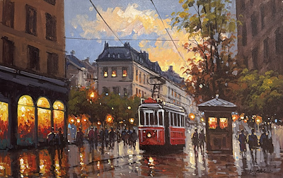 Recep Eldeniz imzalı tablo — Yağlı Boya, 70×110 cm, 6.000 TL müzayede satışı