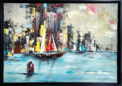 Melikşah Yıldırım imzalı tablo — Yağlı Boya, 97×60 cm, 8.000 TL müzayede satışı