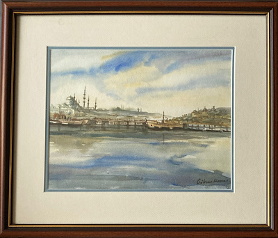 Gülseren Sönmez imzalı tablo — Sulu Boya, 25×32 cm, 2.000 TL müzayede satışı
