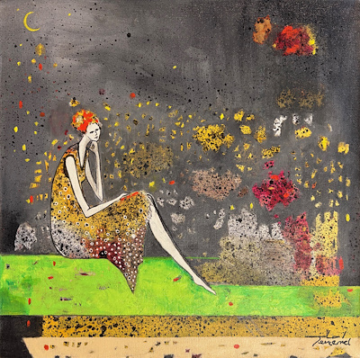 Emel Genç imzalı tablo — Akrilik Boya, 40×40 cm, 6.000 TL müzayede satışı