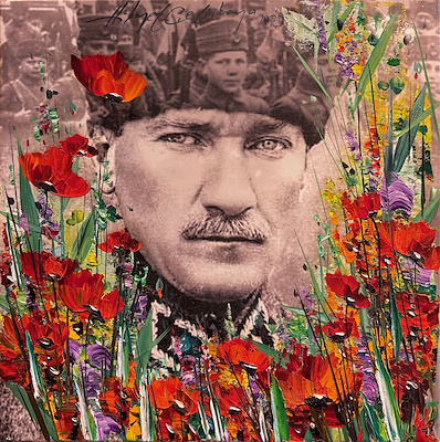 Hikmet Çetinkaya imzalı tablo — Yağlı Boya, 50×50 cm, 25.000 TL müzayede satışı