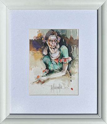 Mehmet Hacıfettahoğlu imzalı tablo — Sulu Boya, 23×18 cm, 2.000 TL müzayede satışı