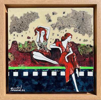 Emel Genç imzalı tablo — Akrilik Boya, 30×30 cm, 3.750 TL müzayede satışı
