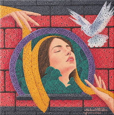 Mehmet Altuntaş imzalı tablo — Karışık Teknik, 30×30 cm, 4.000 TL müzayede satışı
