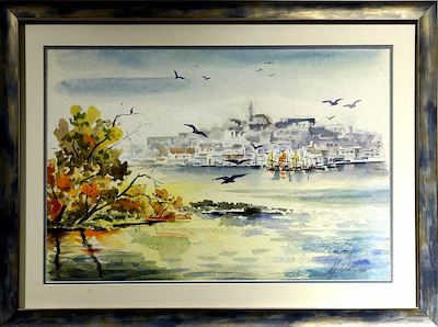 Mehmet Özel imzalı tablo — Sulu Boya, 35×45 cm, 3.000 TL müzayede satışı
