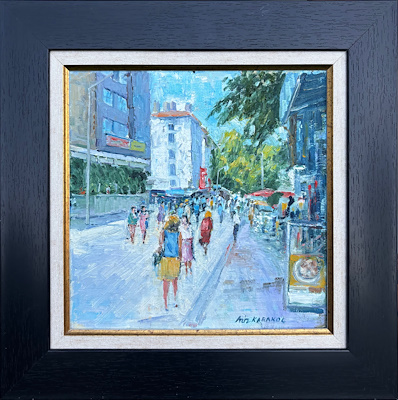 Aziz Karakoç imzalı tablo — Yağlı Boya, 25×25 cm, 2.000 TL müzayede satışı