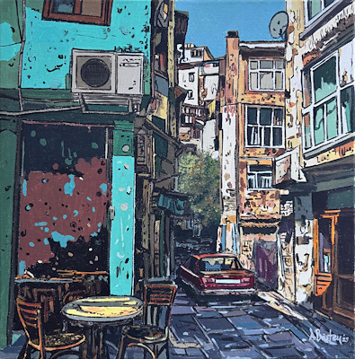 Asude Bastem imzalı tablo — Akrilik Boya, 25×25 cm, 2.000 TL müzayede satışı