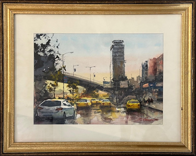 Yusuf Kemal Çankaya imzalı tablo — Sulu Boya, 24×33 cm, 2.500 TL müzayede satışı