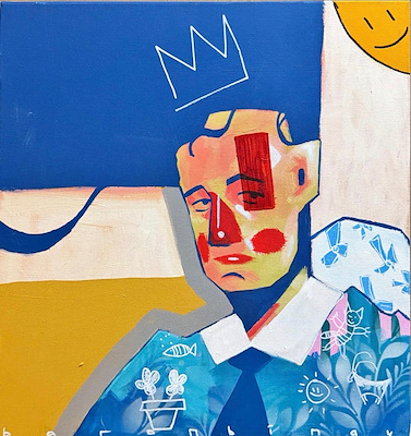 Baran Binay imzalı tablo — Akrilik Boya, 40×40 cm, 4.750 TL müzayede satışı