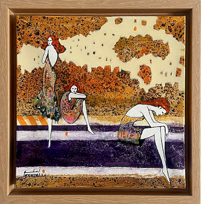 Emel Genç imzalı tablo — Akrilik Boya, 30×30 cm, 4.000 TL müzayede satışı