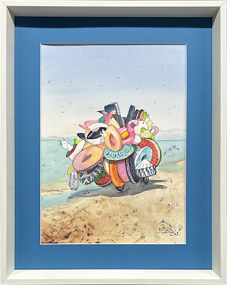 Arda Sırmalı imzalı tablo — Sulu Boya, 35×25 cm, 3.000 TL müzayede satışı