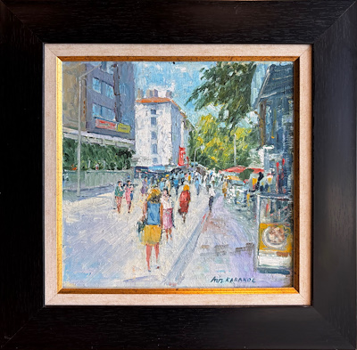 Aziz Karakoç imzalı tablo — Yağlı Boya, 25×25 cm, 2.000 TL müzayede satışı
