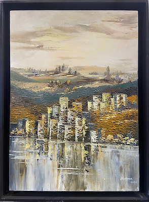 Neriman Şahin imzalı tablo — Yağlı Boya, 70×50 cm, 9.500 TL müzayede satışı