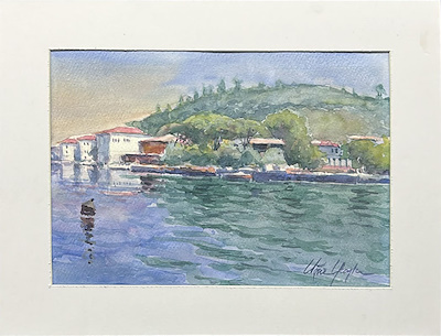 Uğur Yayla imzalı tablo — Sulu Boya, 24×34 cm, 2.000 TL müzayede satışı