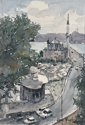 Uğur Yayla imzalı tablo — Sulu Boya, 34×24 cm, 2.250 TL müzayede satışı
