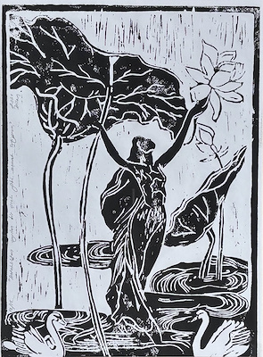 Dilan Üşenmez imzalı tablo — Baskı, 36×26 cm, 2.000 TL müzayede satışı