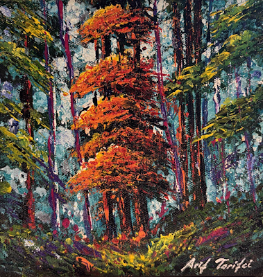 Arif Tarifci imzalı tablo — Yağlı Boya, 15×15 cm, 2.000 TL müzayede satışı
