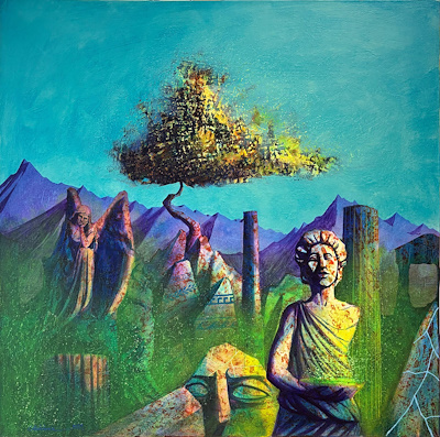 Abdulaziz Demir imzalı tablo — Akrilik Boya, 70×70 cm, 5.000 TL müzayede satışı