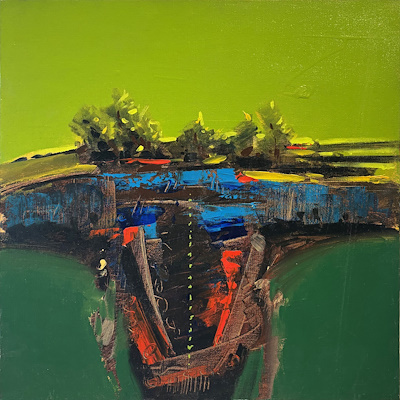 Oğuz Yurttadur imzalı tablo — Yağlı Boya, 50×50 cm, 2.250 TL müzayede satışı