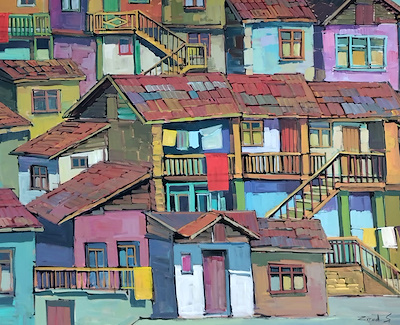Ziyad Sultanov imzalı tablo — Akrilik Boya, 100×120 cm, 45.000 TL müzayede satışı