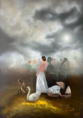 Oğuzhan Atatanır imzalı tablo — Yağlı Boya, 100×70 cm, 35.000 TL müzayede satışı