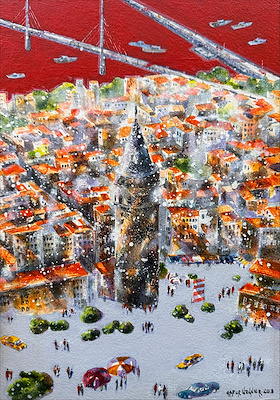 Gafur Uzuner imzalı tablo — Akrilik Boya, 35×25.5 cm, 25.000 TL müzayede satışı
