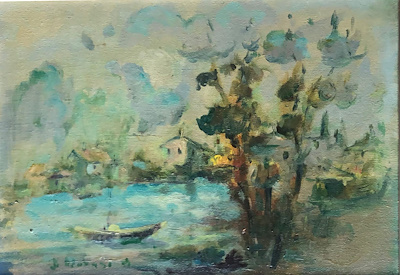Bahattin Odabaşı imzalı tablo — Yağlı Boya, 35×50 cm, 9.000 TL müzayede satışı