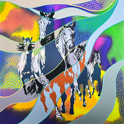 Hakan Özdil imzalı tablo — Akrilik Boya, 70×70 cm, 6.000 TL müzayede satışı