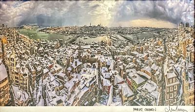 Murat Germen imzalı tablo — 18×31 cm, 2.500 TL müzayede satışı