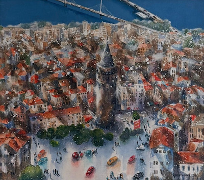 Gafur Uzuner imzalı tablo — Yağlı Boya, 35×40 cm, 20.000 TL müzayede satışı
