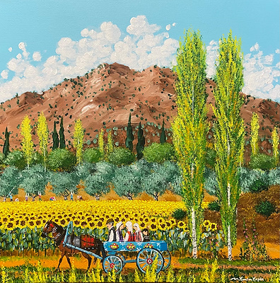 Mehmet Emin Erşan imzalı tablo — Akrilik Boya, 60×60 cm, 25.000 TL müzayede satışı