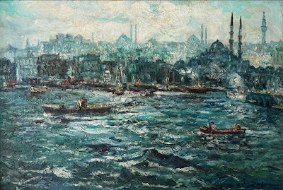 İbrahim Safi imzalı tablo — Yağlı Boya, 73×50 cm, 300.000 TL müzayede satışı