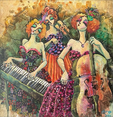 Derya Yıldız imzalı tablo — Yağlı Boya, 50×50 cm, 8.500 TL müzayede satışı