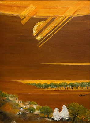 Kainat Barkan Pajonk imzalı tablo — Yağlı Boya, 40×30 cm, 15.000 TL müzayede satışı