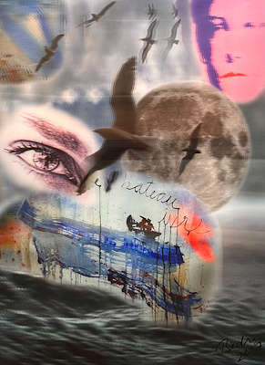 Bedri Baykam imzalı tablo — Karışık Teknik, 121×90 cm, 120.000 TL müzayede satışı